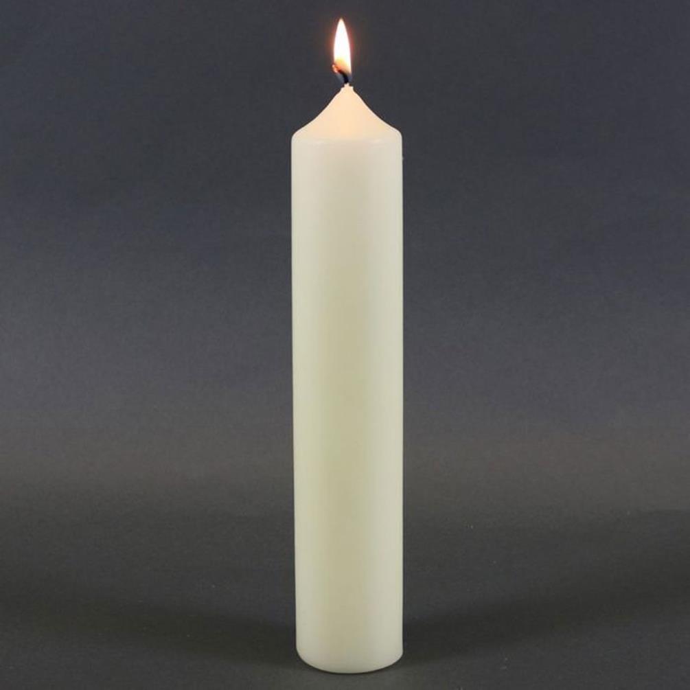 Chapel Candles Ivory Pillar Candle 26.5cm x 6cm Extra Image 1